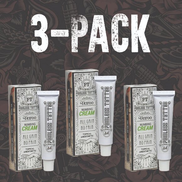3-PACK ~ Painless Tattoo Numbing Cream (10g) ~ NEW